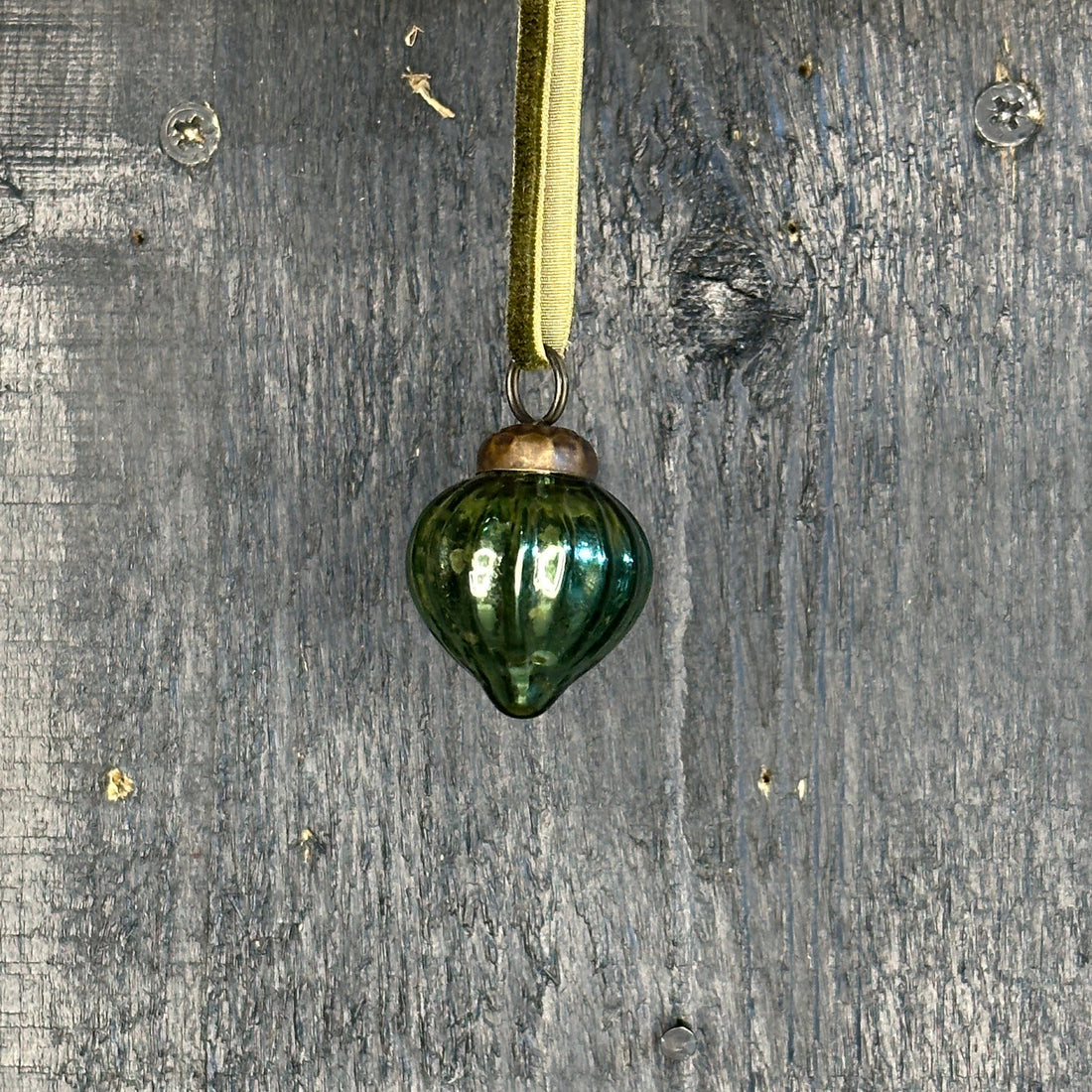 Mini Green Glass Baubles