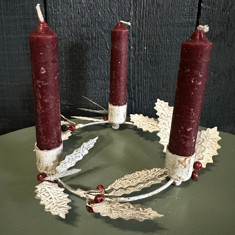 Holly Candle Wreath