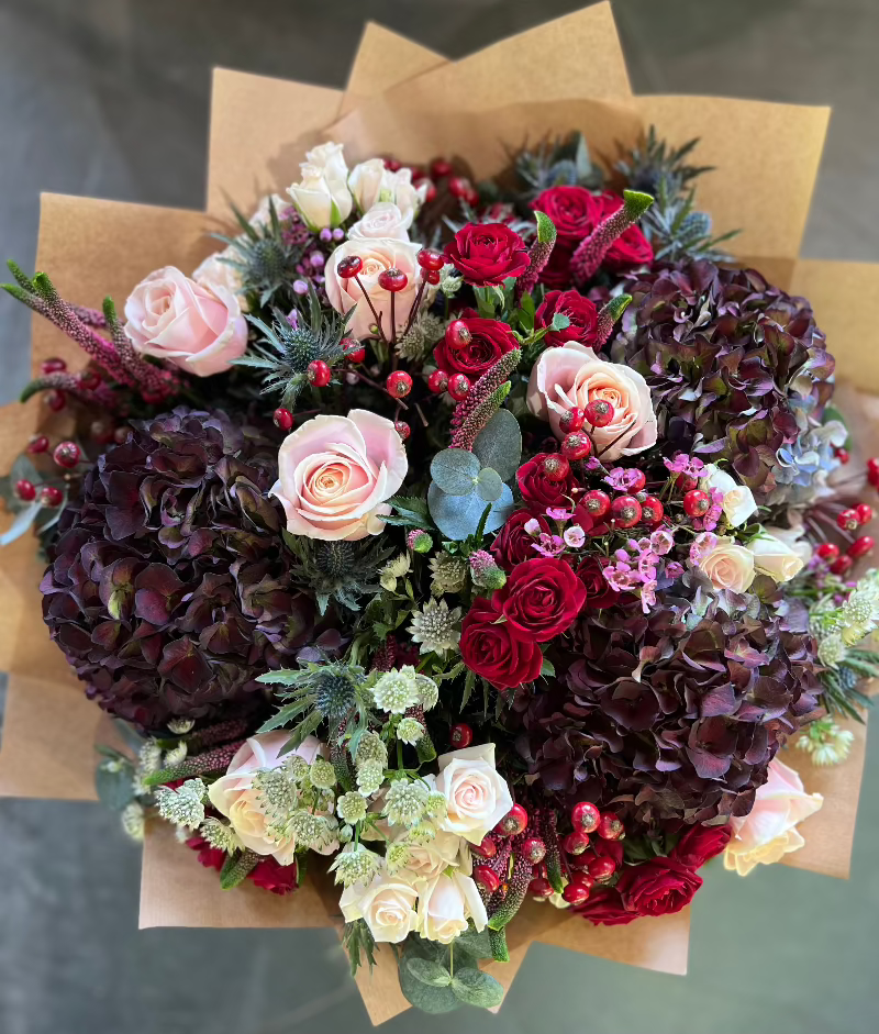 Hydrangea Christmas Garden Bouquet