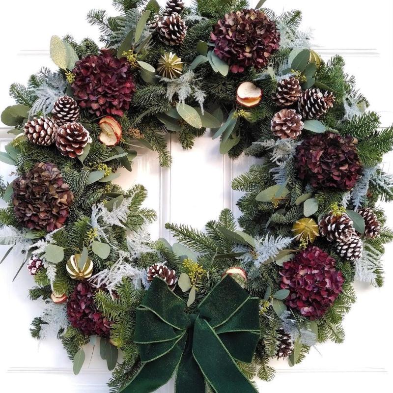 Christmas Wreath Woodland Hydrangea