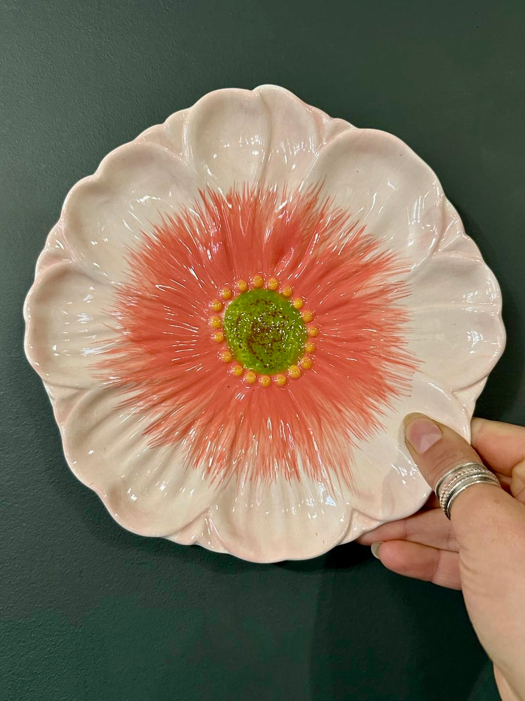 Pink Flower Plate