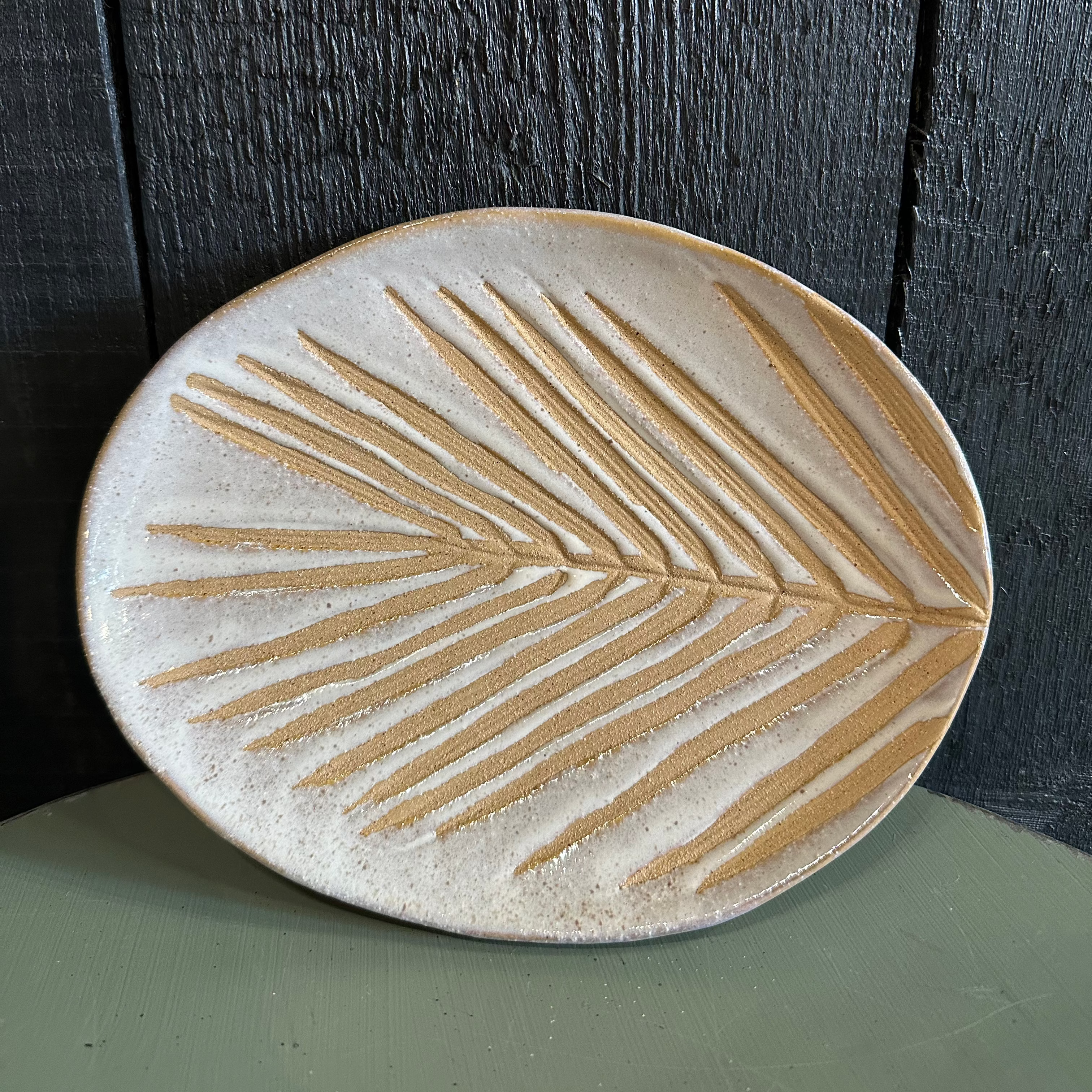 Palm Leaf Oval Plate