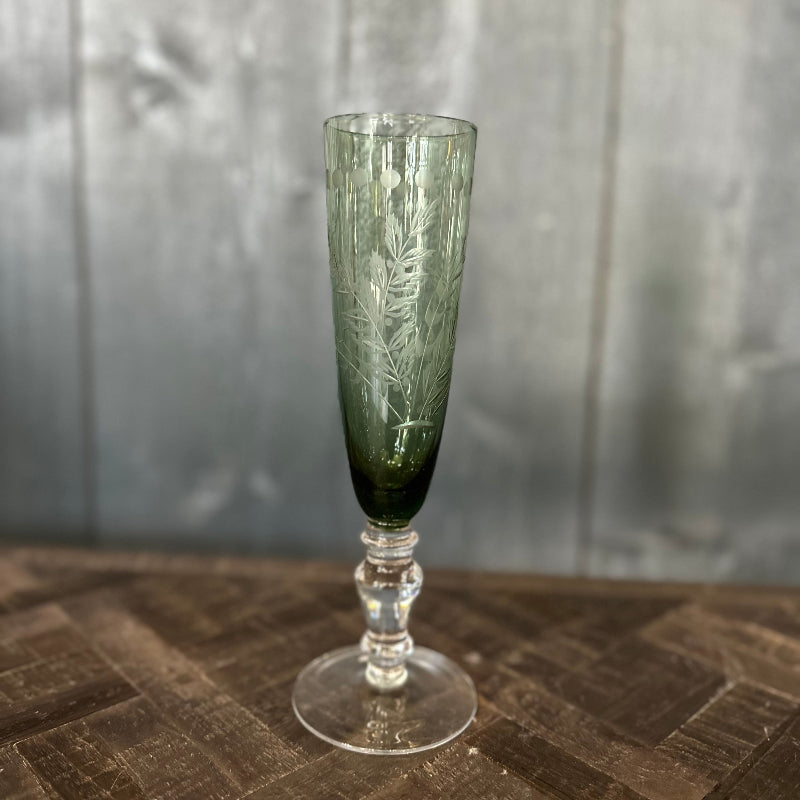 Green Champagne Glasses
