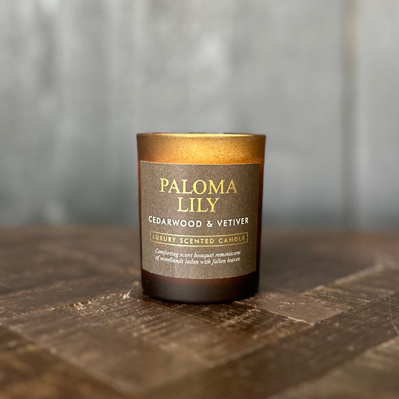 Candle labeled &