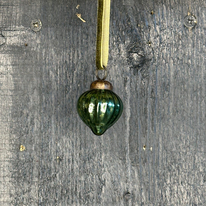 Mini Green Glass Baubles