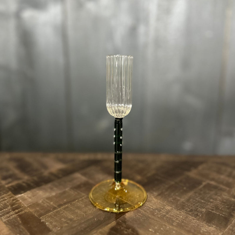 Multi coloured Glass Candle Holders