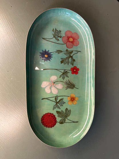 Festival of Flowers Oval Enamel Tray