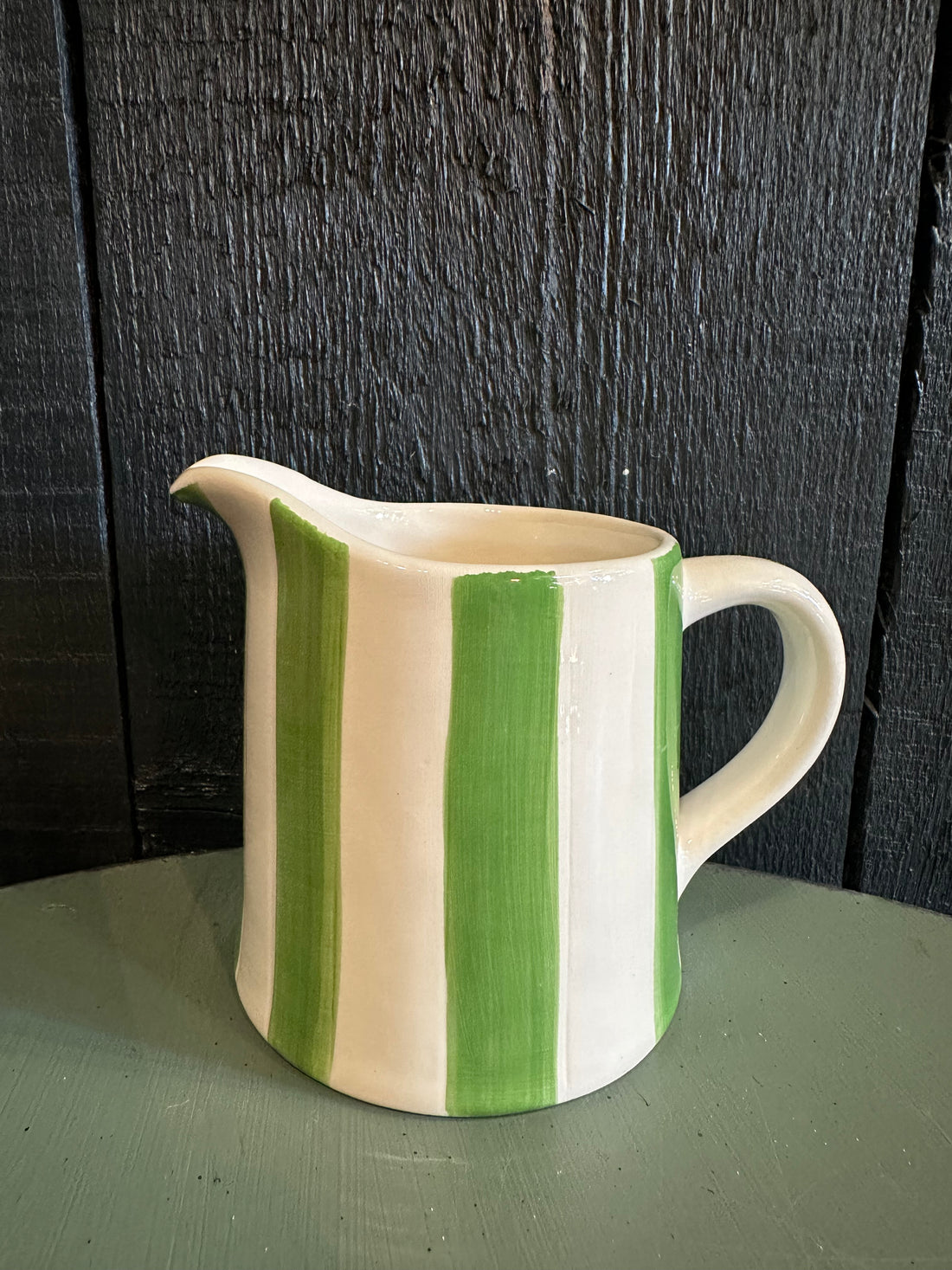 Green Stripe Mini Jug