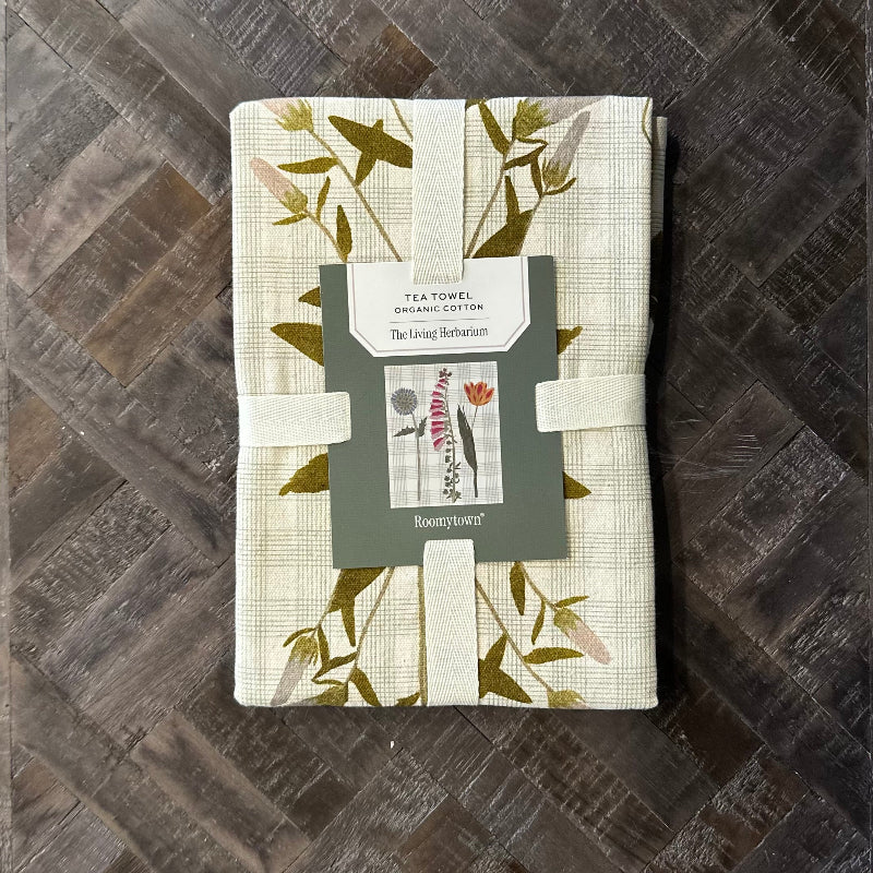 Organic Cotton Tea towel - The Living Herbarium