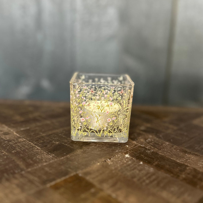 Square Glass Candle Holder