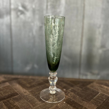 Green Champagne Glasses