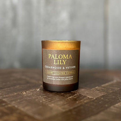 Candle labeled &
