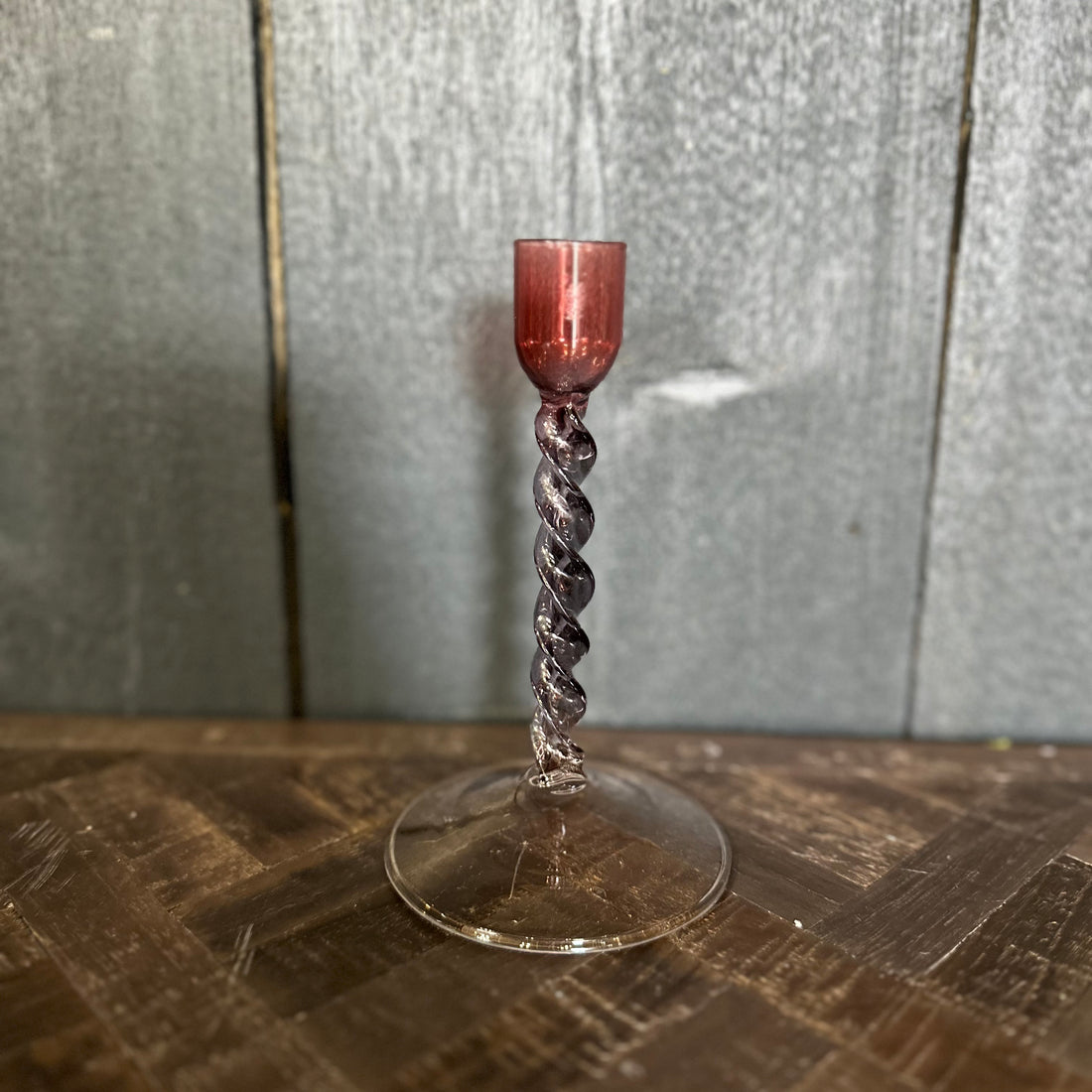 Twisted Glass Dinner Holders