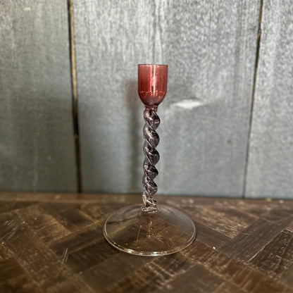 Twisted Glass Dinner Holders