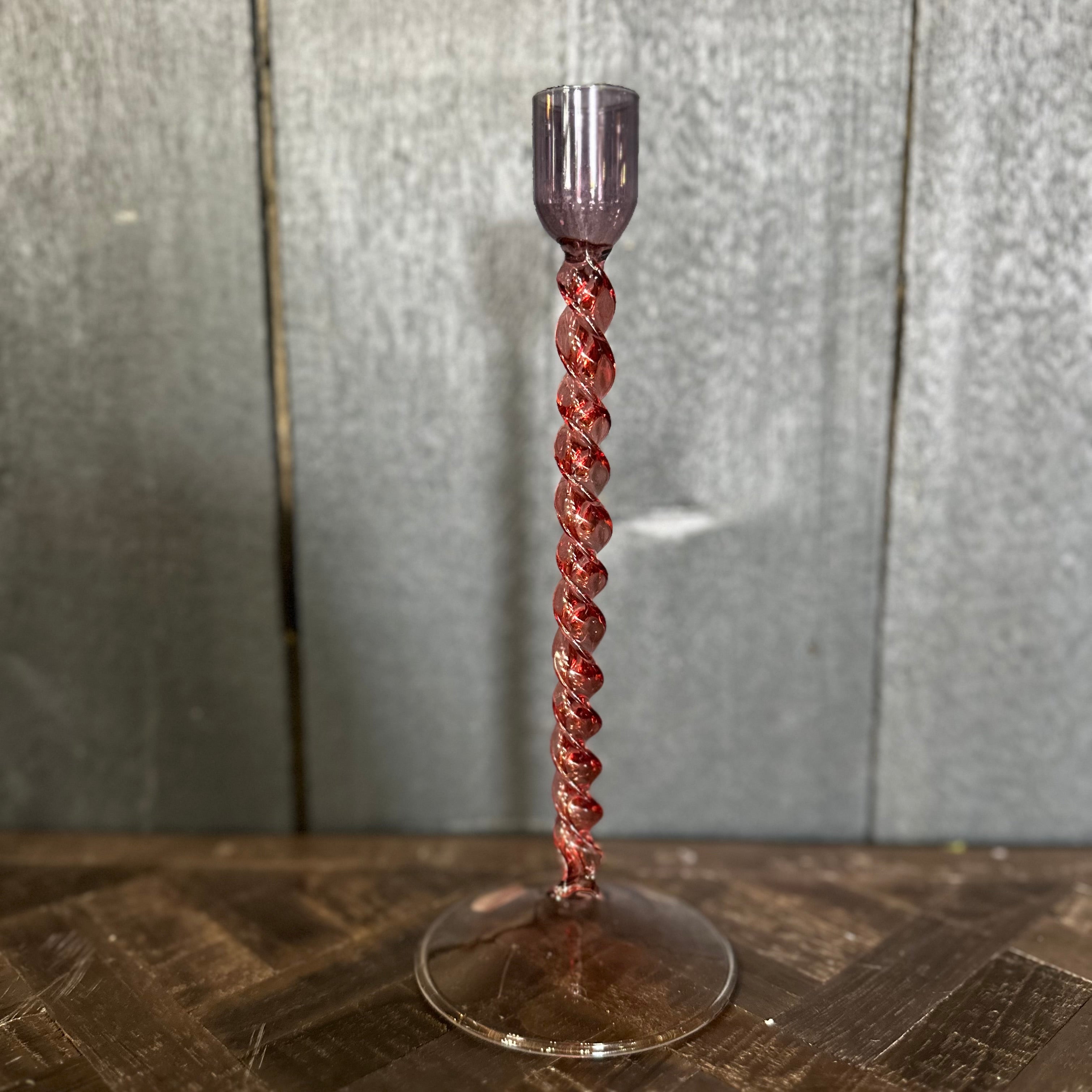 Twisted Glass Dinner Holders